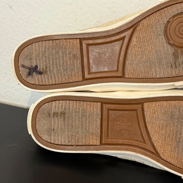 Ralph Lauren Womens Slip on Sneakers Size 7.5 RL Logo Preppy Nautical Minimalist - Image 11