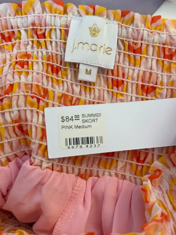 J. Marie Summer Skort‎ Orange Size M - Image 4