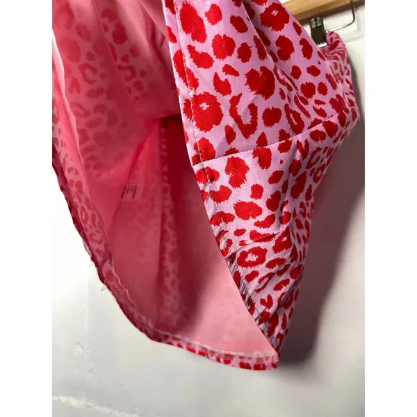 NEW Princess Polly Quinny Mini Skirt Pink Red Cheetah Mini Skirt US 0 - Image 5