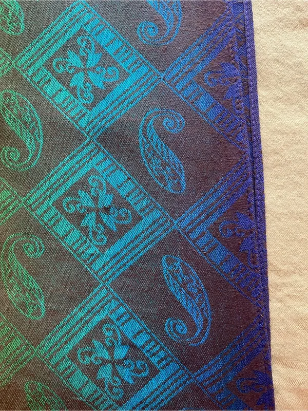 Handwoven Rainbow Paisley Wrap - Image 4