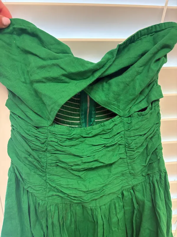 Green strapless cut out mini dress - Image 4