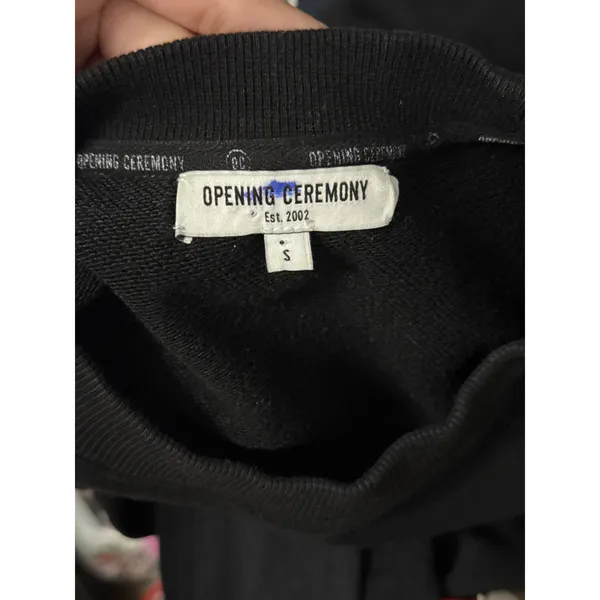 Opening Ceremony Cropped Logo Pullover Sweatshirt Minimalist Capsule Preppy - Image 6