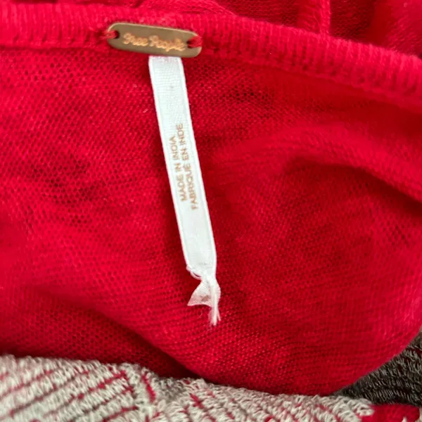 Free‎ People Ponce de Leon Top in Red Combo Size Small - Image 7