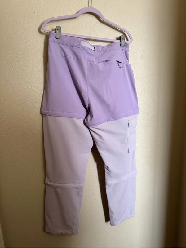 The North Face Bridgeway Zip-Off Pants Purple/ lavender Sz 10 outdoor hiking - Image 8