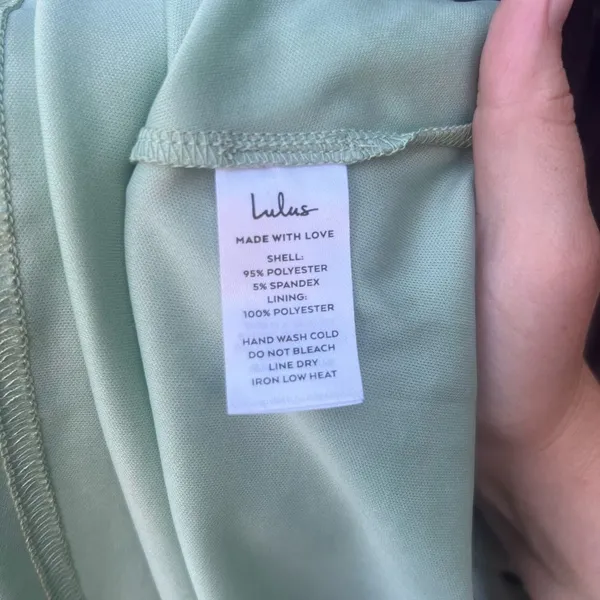Lulus Totally Charming Sage Green Satin Pleated Halter Midi Dress L - Image 13