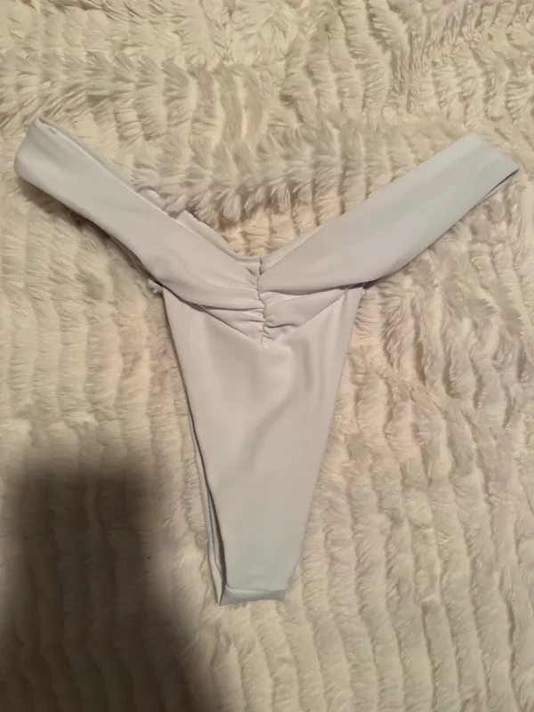 SheIn Ruched High Waist Thong Bikini Bottom - Image 3