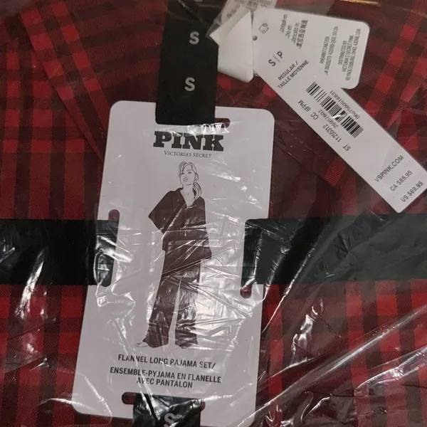 Pink Flannel Long Pajama Set‎ - Image 4