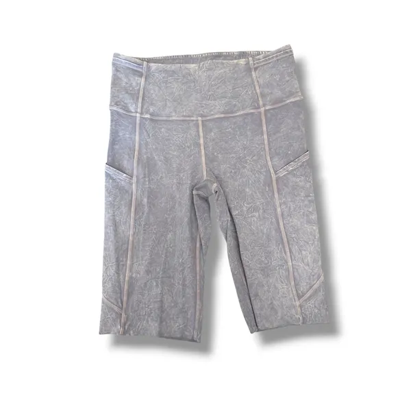 Lululemon Fast and Free Shorts 10" Ice Dye Asphalt Grey Womens 6 Running Bike - Image 3