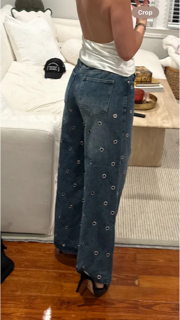 Jaimie Grommet Low Rise Jeans - Image 6