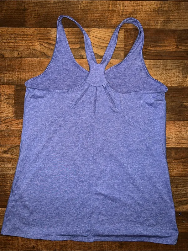 Patagonia Heather Periwinkle Cross-Back Tank Top Large - Image 3