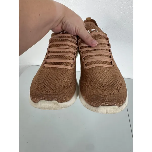 APL TechLoom Breeze Womens 10.5 Metallic Rose Gold Copper Running Shoes 0822XC - Image 4
