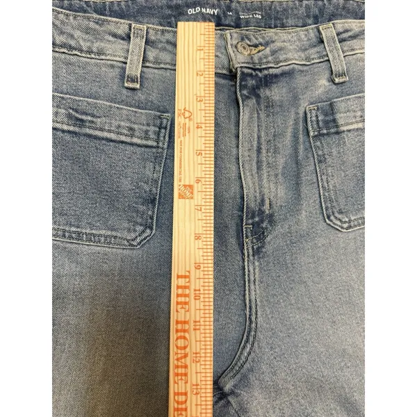Old Navy Sky-Hi Wide Leg Jeans Extra High Rise Medium Wash Blue Size 14 NEW - Image 6