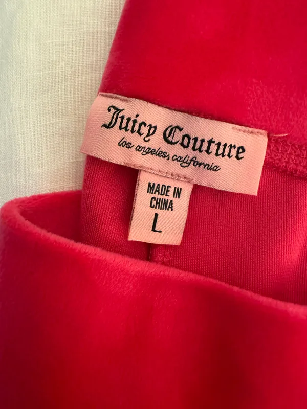 Juicy Couture Pink  Velvet Track Pants - Image 3
