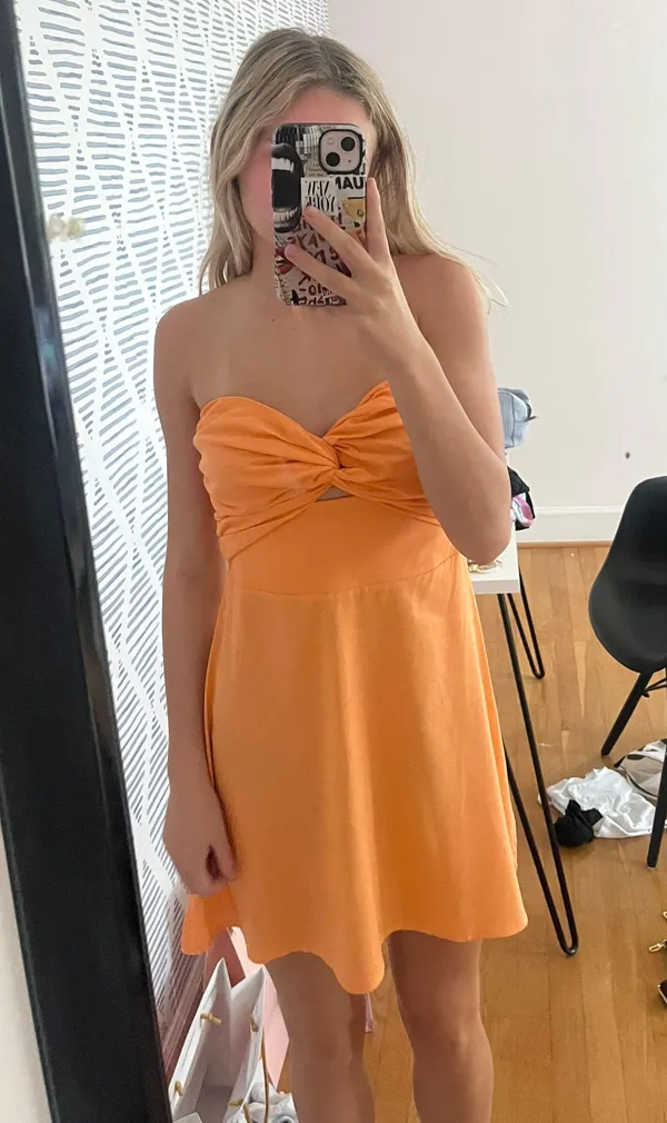 Princess Polly Homecoming Mini Orange Dress - Image 3