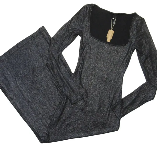 Skims Women's Soft Lounge Long Sleeve Dress‎ Onyx, Size 3X F-148 - Image 2