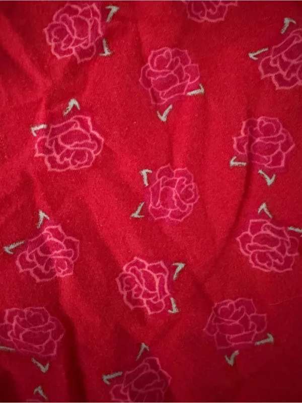🩷 3/$18 Victoria's Secret Rose Print Pajama Lounge Pants Red Large Modal Cotton - Image 2
