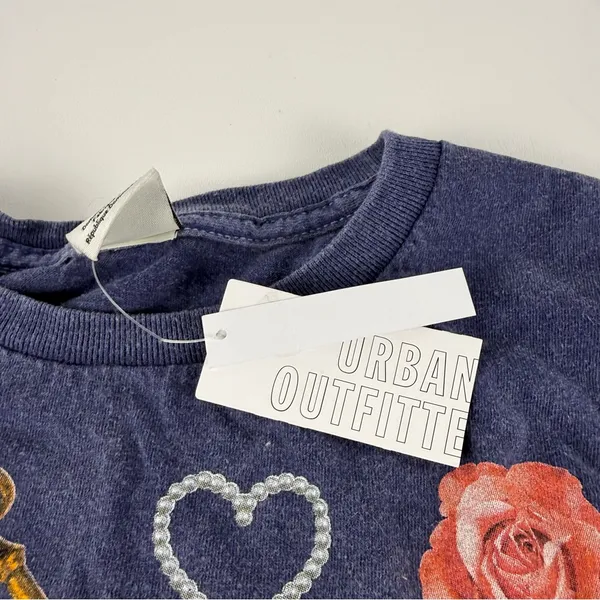 Urban Outfitters Navy Graphic Collage Tee (M/L) — New With Tags - Image 3