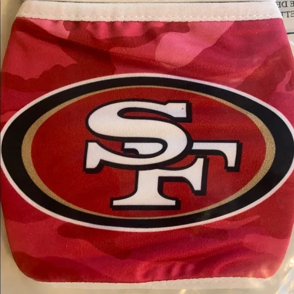 NFL San Francisco 49ERS Face Mask 2 Piece Set NEW - Image 5