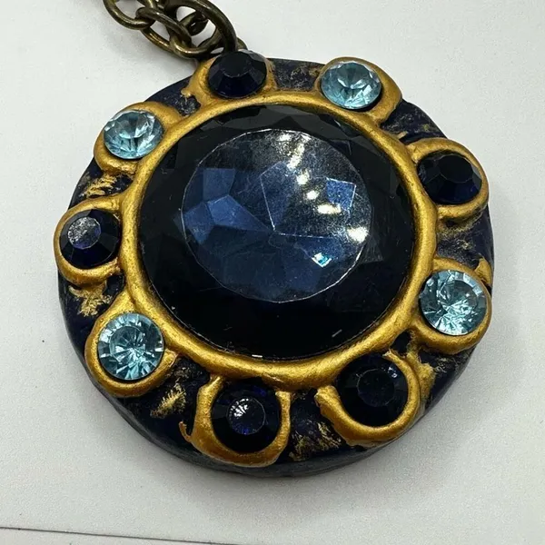 Large blue pendant necklace - Image 10