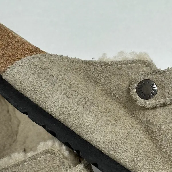 Birkenstock Boston Shearling Suede Leather - Taupe -‎ Size 40. - Image 2