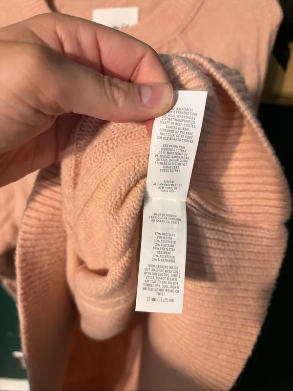 Aerie Pink Oversized Knit NWT Sweater Size Large - Image 4