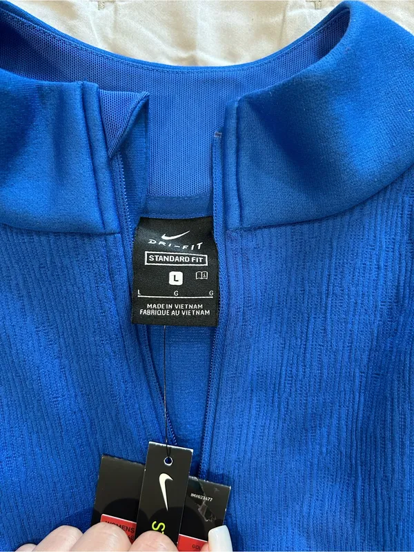 Nike Therma Dri-FIT Blue Quarter Zip Pullover Large NWT - Image 3