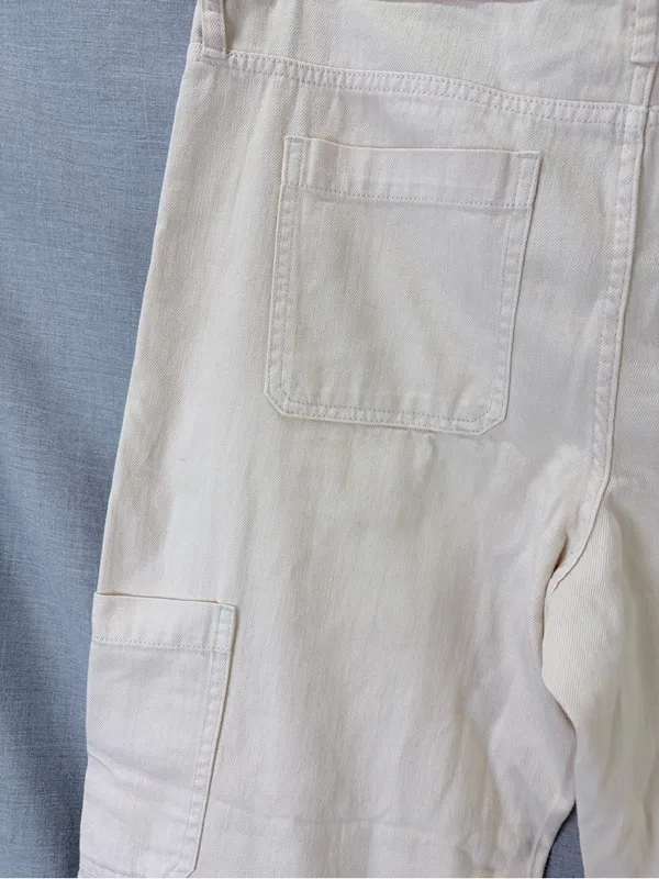 NWT Banana Republic‎ Cream Barrel Leg Jeans High Rise Wide Leg Denim 32 14 - Image 6