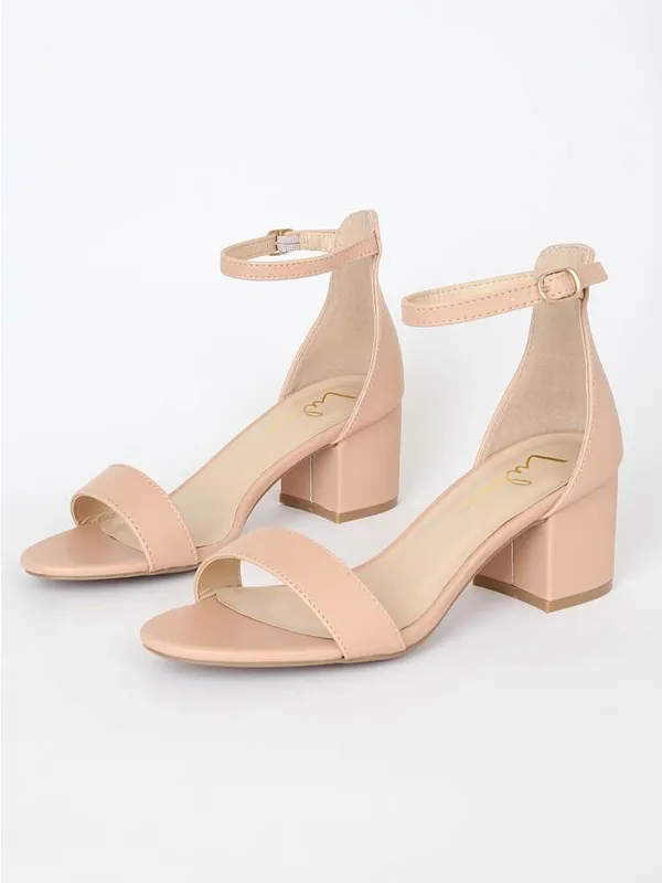 Lulu's Blush Tan Harper Ankle-Strap Block Heel Sandals - Image 3
