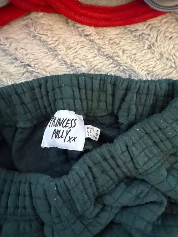 Princess Polly green waffle sweatpants - Image 2