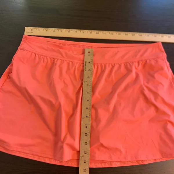 Lands End Womens Plus Sz 18W Coral Pink Swim Skirt Built-in Brief 522876 Modest - Image 7