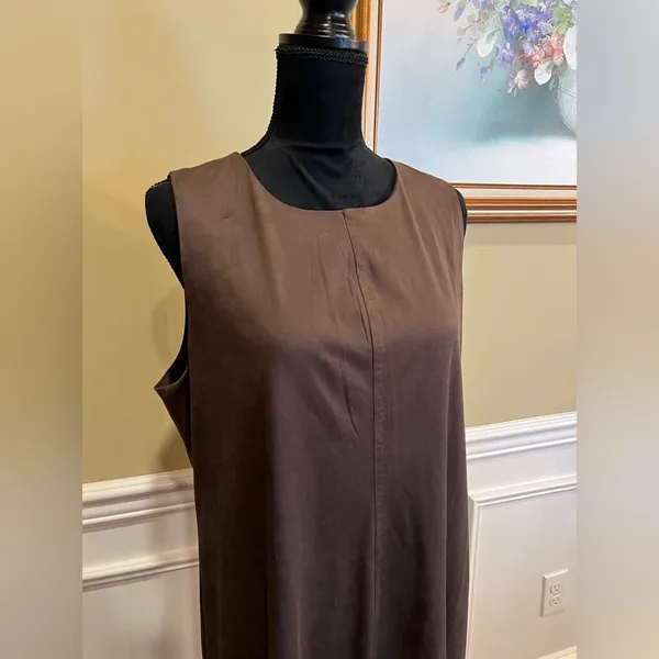 Chic Brown Maxi Dress Size 10 - Image 5