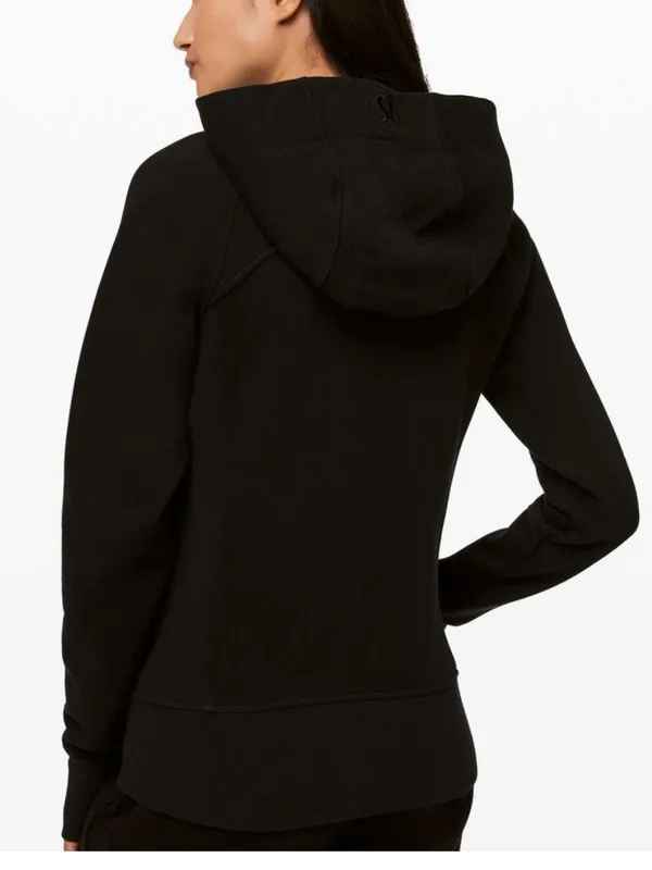 Lululemon Scuba Hoodie Cotton Fleece Black Size 6 Long Sleeve Comfy Long Sleeve - Image 3
