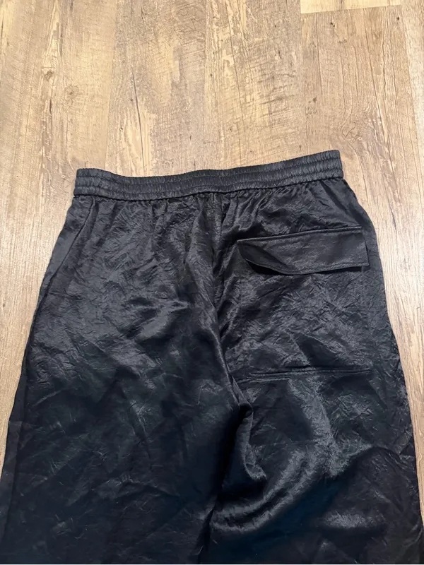 COS Black Wide-Leg Jacquard Pants size 8 - Image 5