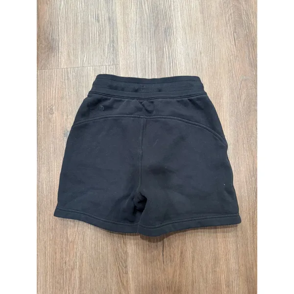 Lululemon Scuba High-Rise Short 4.5" Black‎ Cotton Fleece LW7CBOS Womens Size 2 - Image 2