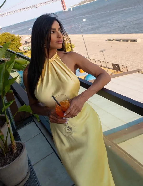 Zara butter Yellow Backless Halter maxi Dress holiday evening wedding - Image 6