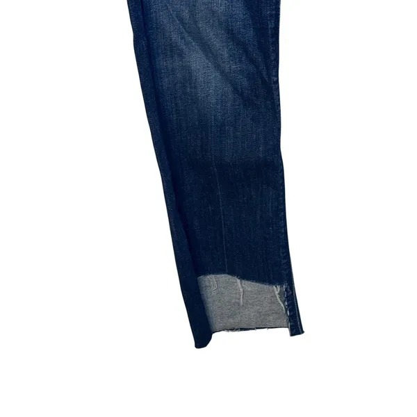 Mother Women's Jeans The Runaway Skinny‎ Leg Raw Hem Dark Wash Denim Blue 30X30 - Image 3