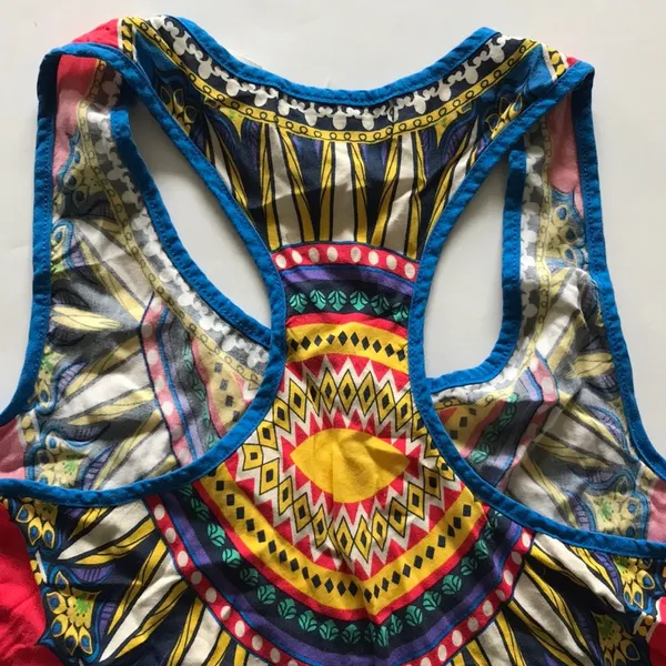 Anthropologie Flying Tomato Racerback Print tank M - Image 3