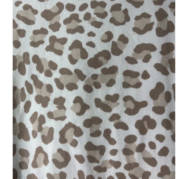 Talbots Women Size M Alluring Leopard Animal Print Crewneck Short Sleeve T-Shirt - Image 2