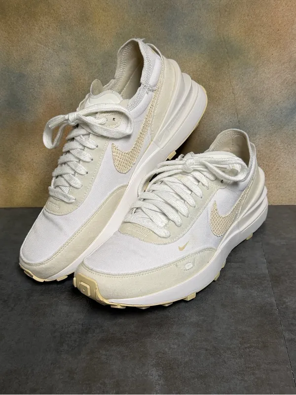 Nike Waffle One Essentials Women Sneakers DM7604-100 Summit White Fossil Sz 8.5 - Image 12