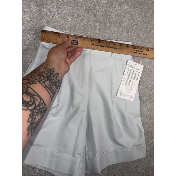 Lululemon Lululinen HR Short 6" Size 23 Womens Linen Shorts Ocean Air Blue - Image 8