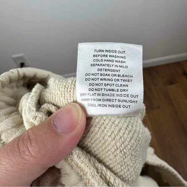 White‎ Fox Wide Leg Sweatpants Size Large - Image 6