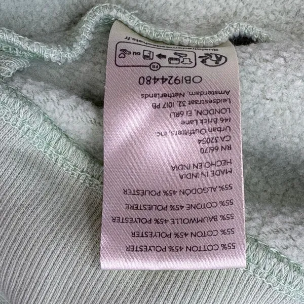 Pilcro Pullover Sweatshirt Women S Green V Neck Collar‎ Fleece Anthropologie - Image 8