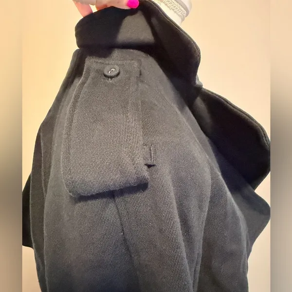 NWT SKIMS boyfriend fleece oversized trench coat size small in Onyx - Image 7