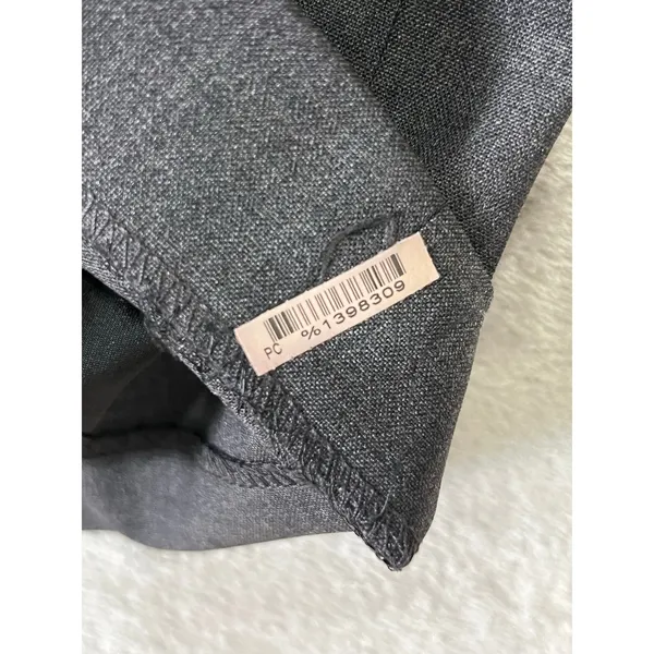 Theory Wool Crepe Sheath Mini Dress Gray Pleated Cap Sleeve Career Office Size 8 - Image 7
