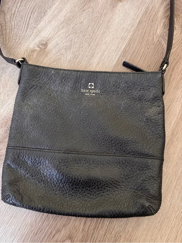 Kate Spade Black Crossbody Bag Purse Pebbled Leather - Image 2