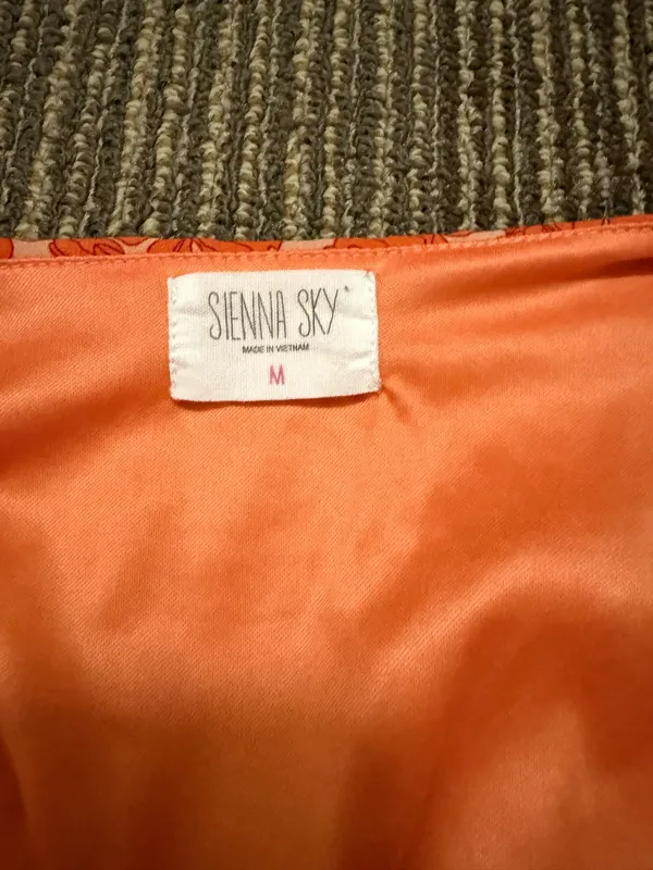 Sienna Sky Orange Floral Dress - Image 3