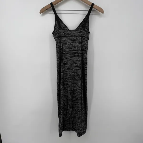 Aritizia Wilfred Free V-Neck Spaghetti Strap Slip Dress Black‎ Gray Women XS - Image 3