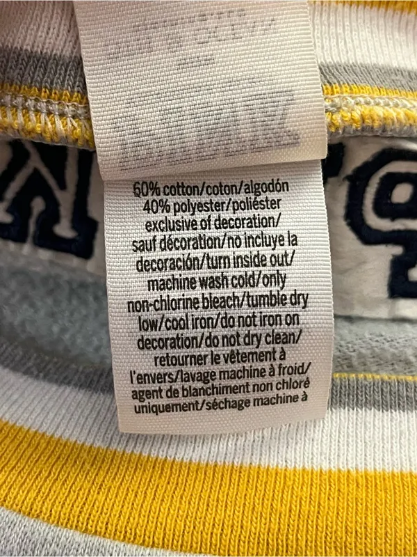 PINK Victoria’s Secret U.S. Navy Oversized Sweatshirt Navy Gray Yellow M - Image 6