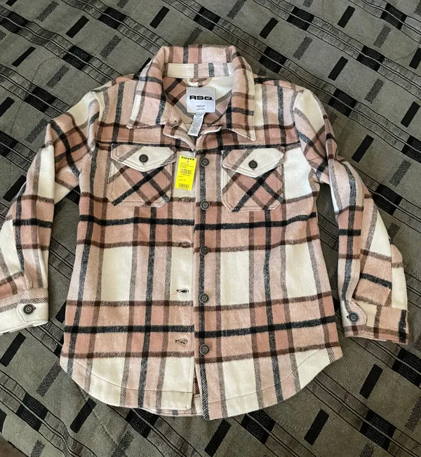 RSQ Womens Tonal Woven Plaid Shacket - Image 7