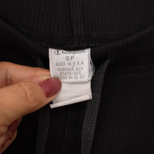 Champion Pants Womens S Ribbed Knit Straight Leg Black Drawstring Excellent - Image 3